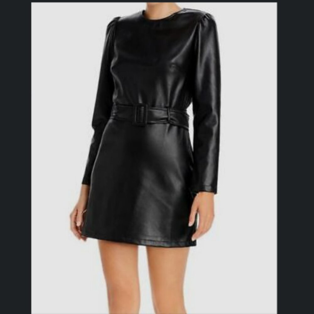 Lucy Paris faux leather dress - black - size S